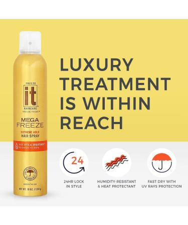 Freeze It Mega Freeze Hair Spray 10 Oz. Extreme Hold 10 Oz - Buy Online on GoSupps.com
