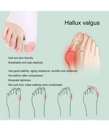 Schellen 2 Pairs Bunion Corrector for Women and Men - Pain Relief Silicone Splint and Sleeve (White) - Buy Online on GoSupps.com