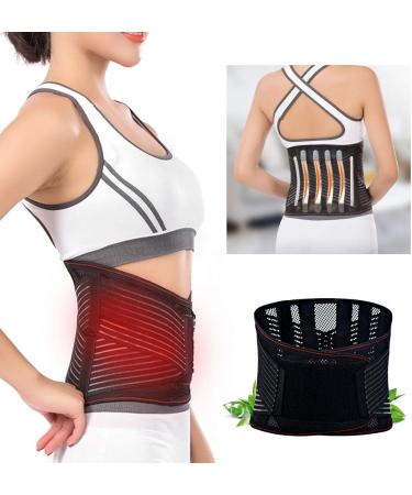 Brrnoo Self-Heating Adjustable Heat Belt for Back & Abdominal Pain Relief | Elastic Waist Trimmer & Kidney Support (L) - International Shipping Available - Buy Online on GoSupps.com
