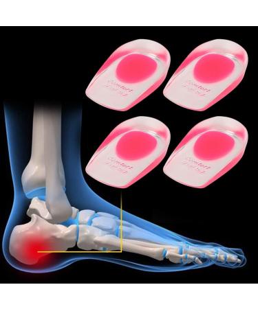 Restokki Silicone Heel Cushion - Foot Pain Relief Massage Insoles | 2 Pairs Universal Soft Shoe Pads for Comfort - Buy Online on GoSupps.com