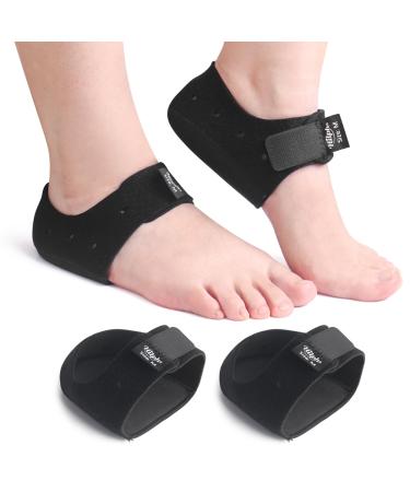 Hilph Heel Pads Protector for Plantar Fasciitis & Heel Pain Relief Heel Cushions with Inside Gel Supports for Women Men Heels Spur Pain Relief Achilles Tendonitis Dry Cracked (L Black) Large
