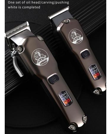 High-Power Hair Cutting Tool - 2-Piece Clipper Set with LCD Display for Salon Quality Haircuts | International Shipping Available - Buy Online on GoSupps.com