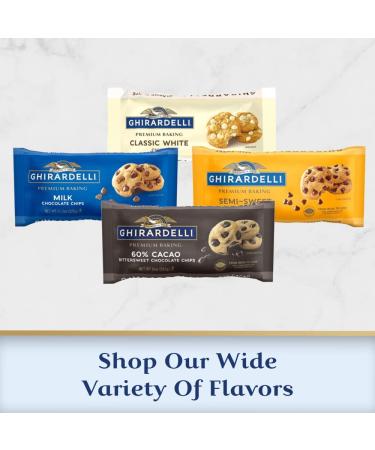 Ghirardelli 60% Cacao Bittersweet Chocolate Baking Chips - 10 oz Bag - Buy Online on GoSupps.com
