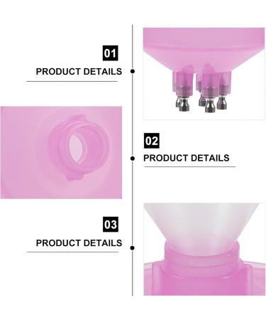 Buy Lurrose Pink Applicator Bottle Set for Hair Coloring & Styling | Empty Plastic Bottles with Funnel & Root Comb - Ideal for Salons & DIY Use - Buy Online on GoSupps.com