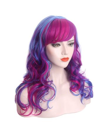 Stfantasy Ombre Dirty Pink Long Curly Wigs for Women | Natural Layered Synthetic Hair for Cosplay & Parties - Buy Online on GoSupps.com