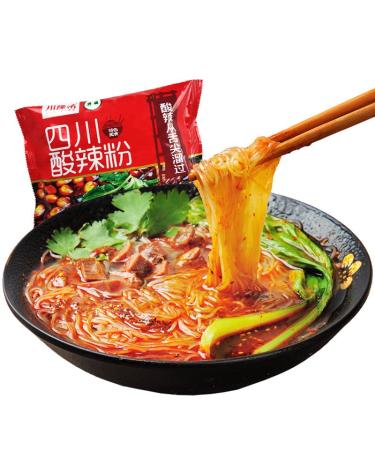 Chongqing Hot and Sour Noodles 100g/bag Sichuan Spicy Hot Pot Hot and Sour Vermicelli instant noodles Spicy Sweet Potato Noodles Chinese Spicy Snacks Delicious breakfast (5 bag)