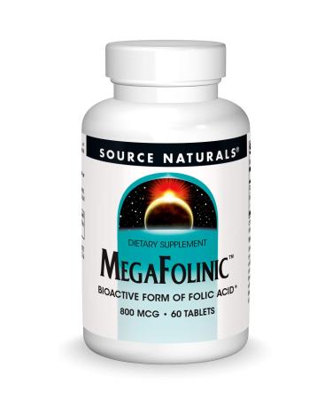 Source Naturals MegaFolinic 800mcg - 60 Tablets - Buy Online on GoSupps.com