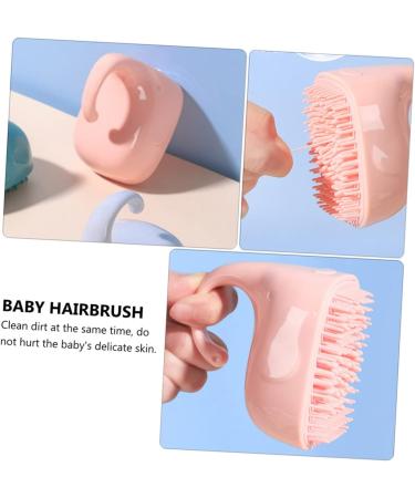 Toyvian Silicone Shampoo Brush - Infant Scalp Massager & Hair Cleaner - ABS Pink Baby Hairbrush - Buy Online on GoSupps.com