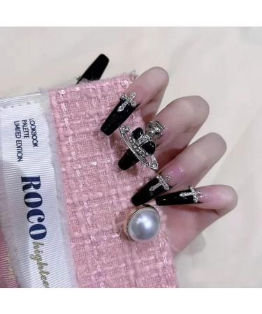 Y2K 3D Rhinestone Saturn Pearl Nail Gems - 9PCS Planet Nail Art Charms for DIY Nail Jewelry & Handcrafts - Buy Online on GoSupps.com