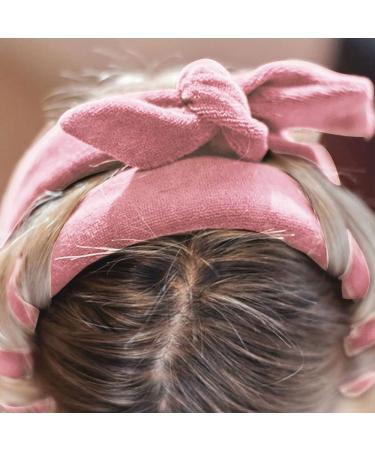 Velour Cotton Heatless Curling Rod Headband - 61 Extra Long Pink Hair Roller for Sleeping Curls - Buy Online on GoSupps.com
