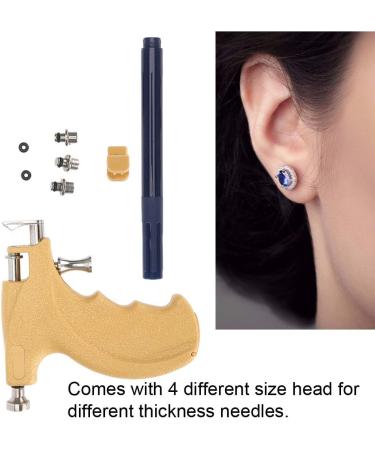 Ear Piercing Tool Set Self Body Piercing Gun Professional Metal Ear Hol Nose Navel Piercing Machines Painless Ear Piercing Gun Kit Tool with 4 Different Size Needles for Salon Home Use - Buy Online on GoSupps.com