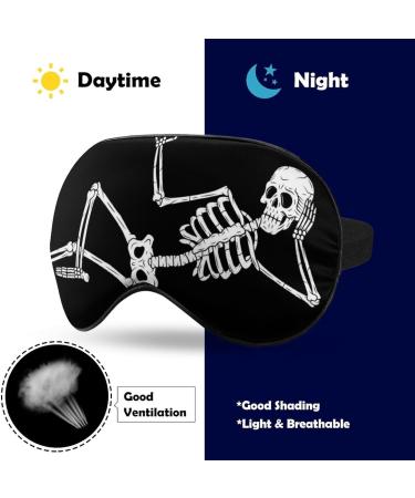 LynaRei Skeleton Rock Sign Sleep Mask - Adjustable Soft Eye Mask for Men & Women - Perfect for Travel & Nap - Style-1 - Buy Online on GoSupps.com