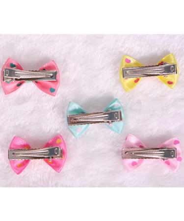 aoozleny Pet Hair Clips  30pcs 3.5CM/1.37 inches Bowknot Bows Dots Pet Hair Clips for Dog Cats Puppy Random Color - Buy Online on GoSupps.com