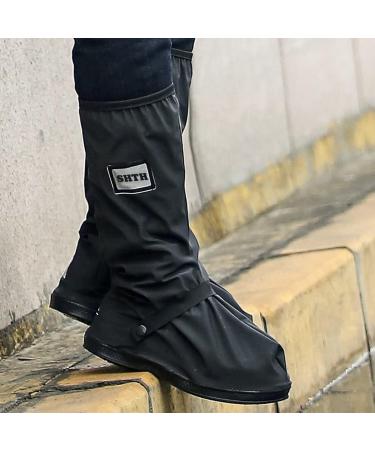 USHTH Black Waterproof Rain Boot Shoe Cover with Reflector - XX-Large Size for Men and Women (1 Pair) - Buy Online on GoSupps.com