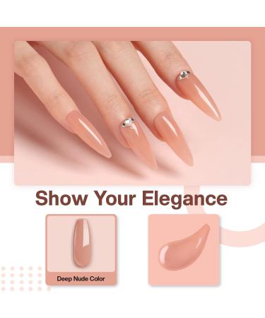 Modelones Polygel Nude 50ml - Best Poly Nail Extension Gel Starter Set in Ochre Nude - Quick & Easy Acrylic Builder Kit for Nail Enhancements - Buy Online on GoSupps.com