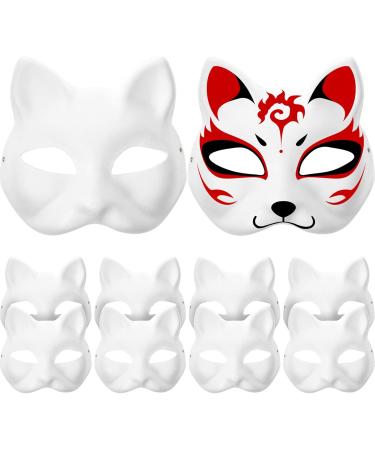Patkaw 10 STK Cosplay Masks - DIY White Cat Skeleton Masks for Kids | Perfect Party Decor & Gifts - Buy Online on GoSupps.com