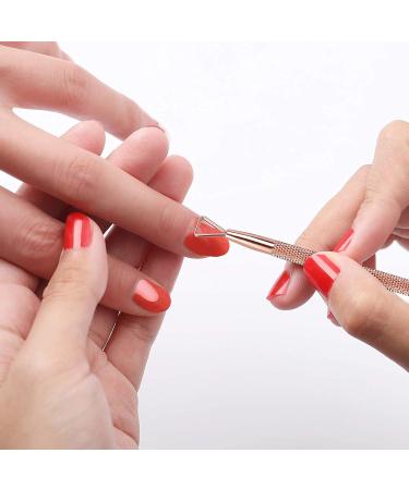 Cuticle Nippers and Cuticle Pusher Manicure Tools Set - Professional Cuticle Trimmer Nail Cuticle Remover Cutter Clippers Tool for Gel Nail Art Fingernails Toenails Spa(RoseGolden) - Buy Online on GoSupps.com