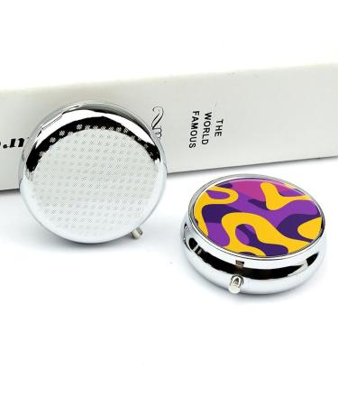 Portable 3 Compartment Pill Box - Travel-Friendly Medicine Organizer in Yellow & Purple - Ideal for Handbag & Pocket - Buy Online on GoSupps.com