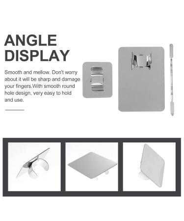 Minkissy 2 Set Stainless Steel Nail Art Palette Tablets - Rustproof Cosmetic Makeup Mixing Trays for Pigments & Coatings - Buy Online on GoSupps.com