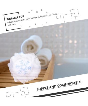 Beaupretty 2Pcs Christmas Bath Loofah - Reindeer & Snowflake Mesh Pouf Ball Shower Sponge Body Scrubber Exfoliator | Shop Internationally - Buy Online on GoSupps.com