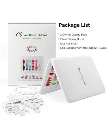 Nail Display Diagram Book - 120 Colors Removable Nail Color Swatch Palette for Professional Use - Buy Online on GoSupps.com