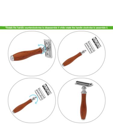 Premium Metal Safety Razor - Double Edge Stainless Steel Hand Razor Kit for Men | Nostalgic Design & Sturdy Stand Included - Buy Online on GoSupps.com