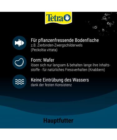 Tetra Pleco Veggie Wafers - Healthy Fish Feed for Herbivorous Fish | Mineral-Rich Zucchini | 100ml Can | Ideal for Vitality & Well-Being - Buy Online on GoSupps.com