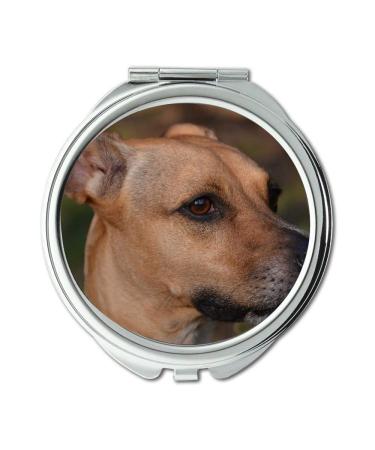 Mirror Compact Mirror Dog Ears Back Brown pocket mirror portable mirror
