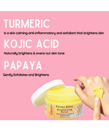 Pretty Kitty Bikini Line Brightening Sugar Scrub - Kojic Acid & Turmeric Exfoliant for Ingrown Hairs & Razor Bumps - Buy Online on GoSupps.com