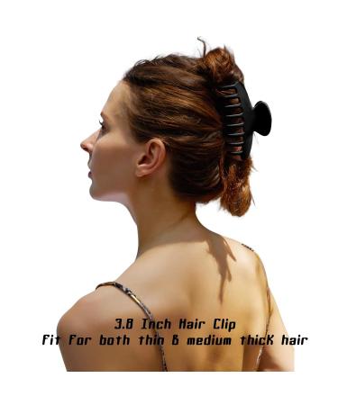 Venhay Hair Claw Clips 3.8 Inch - No Slip Matte Jaw Clip for Thin & Medium Thick Hair - 4 Pack Assorted Colors - Women, Girls - Buy Online on GoSupps.com