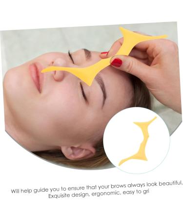 DOITOOL Accessories Brow Makeup Supplies Brow Shaping Template Brow Stencil Brow Template Makeup Tools Make up Auxiliary 17.3x5.9cm Yellow - Buy Online on GoSupps.com