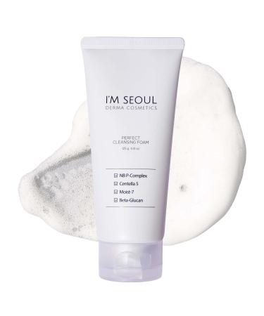 I'M SEOUL Cleansing Foam Gentle Micellar Facial Cleanser with Plant-Based Surfactants NB P-Complex Centella Beta-Glucan Hydrating Korean Face Wash 4.41 oz