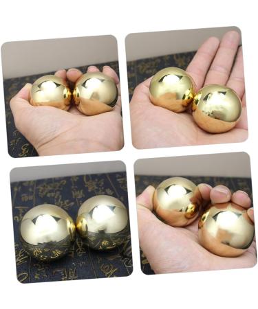 Magiclulu Brass Hand Training Massage Balls - Perfect for Palms & Finger Fitness | Enhance Grip & Relaxation - Buy Online on GoSupps.com
