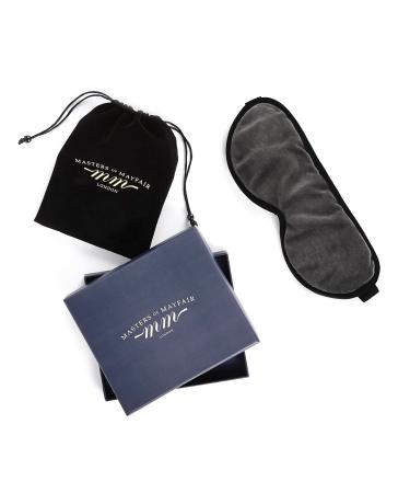 Masters of Mayfair - Luxury Sleep Mask Cotton and Silk Eye Mask Lavender Infused Natural Fabrics Travel or Home for Women and Men (Grey)