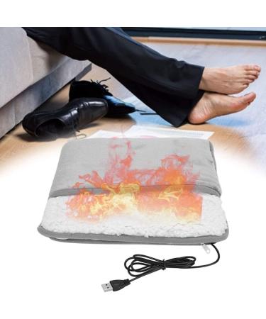 Anggrek USB Foot Warmers - Plush Heating Pillows for Home & Office - 50-60 Heated Foot Wrap (30x29 cm Gray) - Buy Online on GoSupps.com