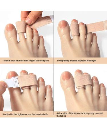 Retrofun 6-Piece Hammer Toe Corrector Bandage & Separator for Men & Women | Comfortable Toe Wrap Brace for Overlapping Toes - Buy Online on GoSupps.com