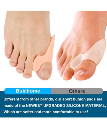Bukihome Upgraded Pack of 10 Bunion Cushions Protectors - Bunion Corrector Set for Big Toe Relief - Gel Shield Included - Men & Women (Beige) - Buy Online on GoSupps.com