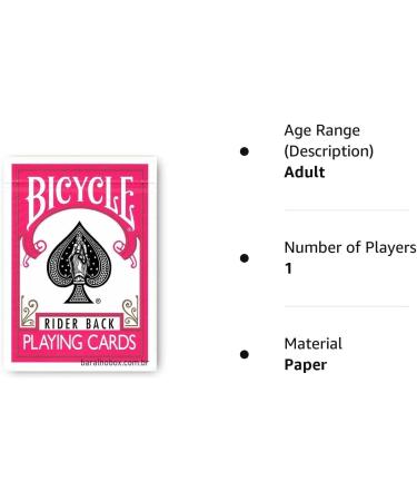 Bicycle Rider Back Fuchsia Deck - Vibrant Playing Cards for Card Game Enthusiasts - Buy Online on GoSupps.com
