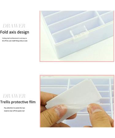 Jiklophg Nail Manicure Storage Box 33 Squares Adjustable Container Portable Acrylic Organizer Nail Tools - Buy Online on GoSupps.com