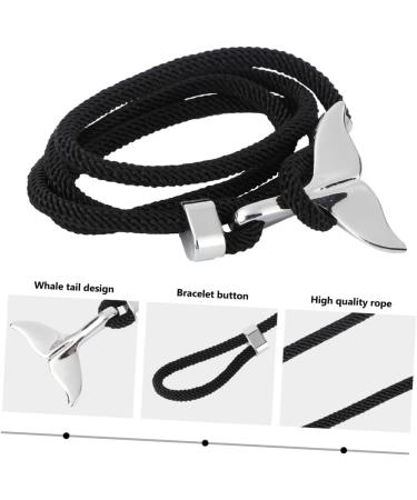 WRITWAA 1pc Whale Tail Bracelet Handmade Bracelets Birthday Party Favors Sailing Bracelet Mermaid Bracelet Whale Tail Jewelry Summer Jewelry Rope Accessories Do Not Fade Lovers Silica Gel - Buy Online on GoSupps.com