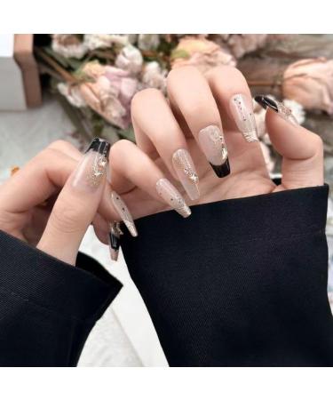 Temperament nail art temperament color matching pure hand-made nail art wear alloy flash diamond French nude nail patch.(XS) - Buy Online on GoSupps.com
