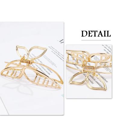 Ahoney Butterfly Claw Clips - Gold Metal Hair Clips for Women - Non Slip Fashion Hair Accessories - Buy Online on GoSupps.com
