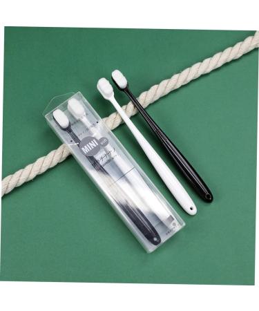 Tovinanna Travel Toothbrush Set - 2 Ultra-Fine Portable Toothbrushes for Couples & Kids - Compact Tooth Cleaning Brushes - Buy Online on GoSupps.com