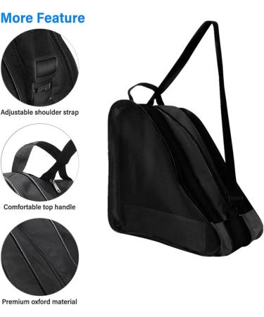 LINGFIRE Roller Skate Bag - Breathable Ice-Skating Shoulder Bag for Women Men, Oxford Cloth - Roller Skate Accessories (Black) - Buy Online on GoSupps.com