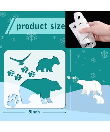 20-Piece Reusable Animal and Plant Stencil Templates - DIY Christmas Stencils for Painting on Wood, Walls, and Home Decor - Forest Style - Buy Online on GoSupps.com