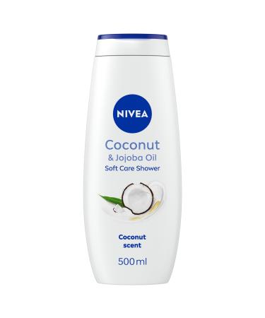 NIVEA Coconut & Jojoba Oil Shower Cream (500ml) Moisturising Body Wash with Coconut and Jojoba Oil Caring Body Wash for Women for Soft and Supple Skin