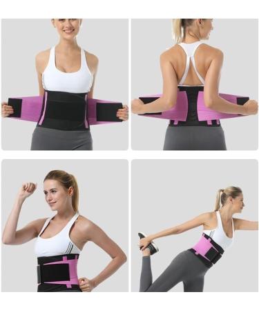 Back Support Back Brace Lumbar Support Elastic Back Lumbar Brace Support Belt Orthopedic Posture Corrector Lower Back Waist Back Support Belt(Pink Large) Large Pink - Buy Online on GoSupps.com
