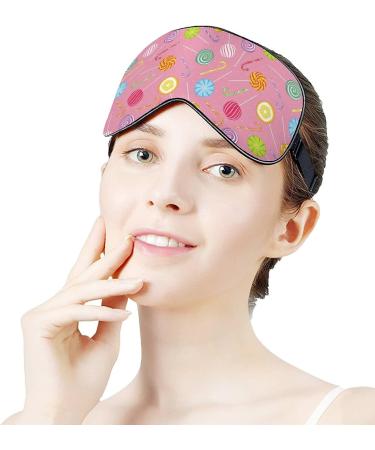 Colorful Lollipops & Dots Sleep Mask for Women | Adjustable Eye Shades Cover with Elastic Strap - Shop Internationally - Buy Online on GoSupps.com