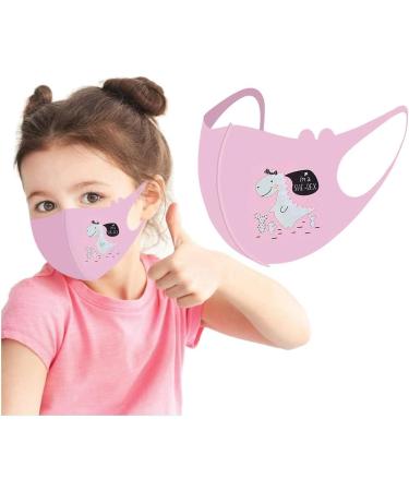 Deholifer Children's Washable Fabric Masks - 5 Pack Blue Pink Black - Adjustable Mouth & Nose Protection for Christmas - Buy Online on GoSupps.com