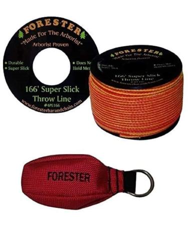 FORESTER Arborist Throw Line Kit - Ultra Slick 100% Polyester Rope with Weighted Throw Bag | Forestry Tree Gear for Low and High Limb Throwing | 3/16 Inch Thick Rope 166' Rope With 15 Oz Throw Bag